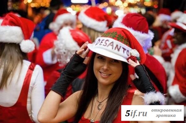 Телочки в новогодних костюмах (8 фото)