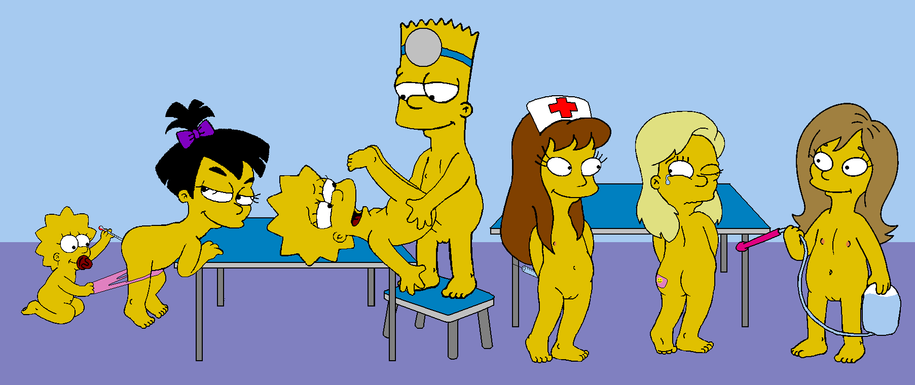 Simpsons characters naked