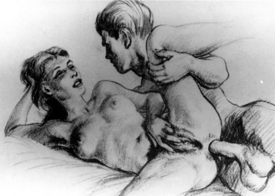 Черно белые порнорисунки