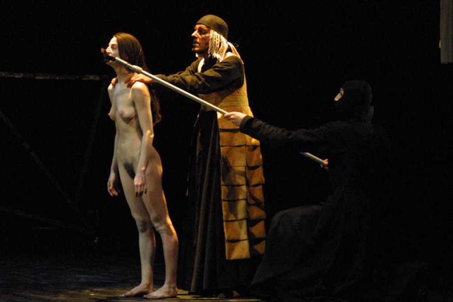 Ебля в колготках в театре