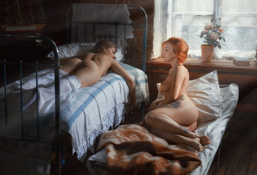 Красивые лесби в деревне