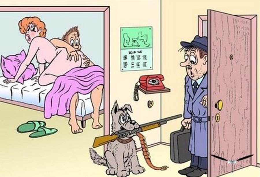 Эротические карикатуры карандашом