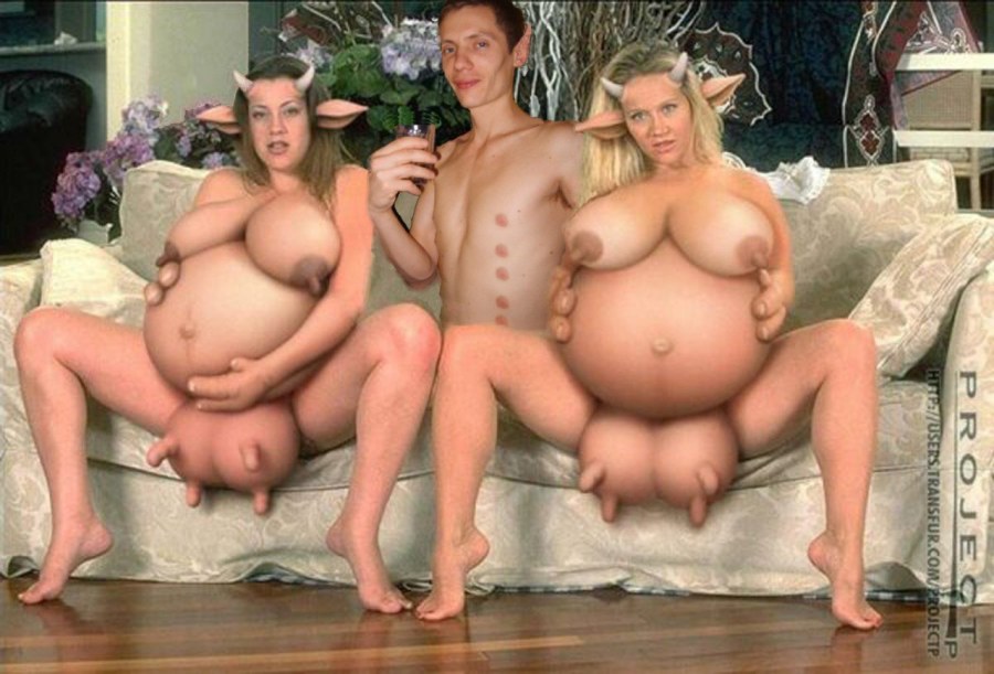 Огромные коровьи сиськи