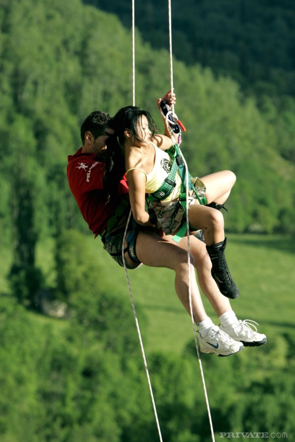 Ебля в горах с альпинистом