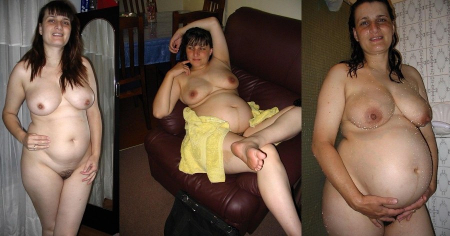 Голые и одетые беременные женщины