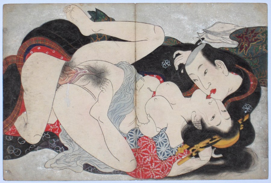 Японская гравюра сюнга порнографическая