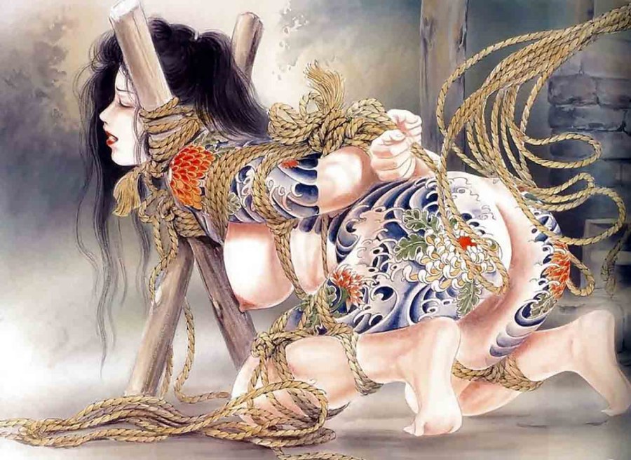 Ozuma Kaname 2 женщины шибари