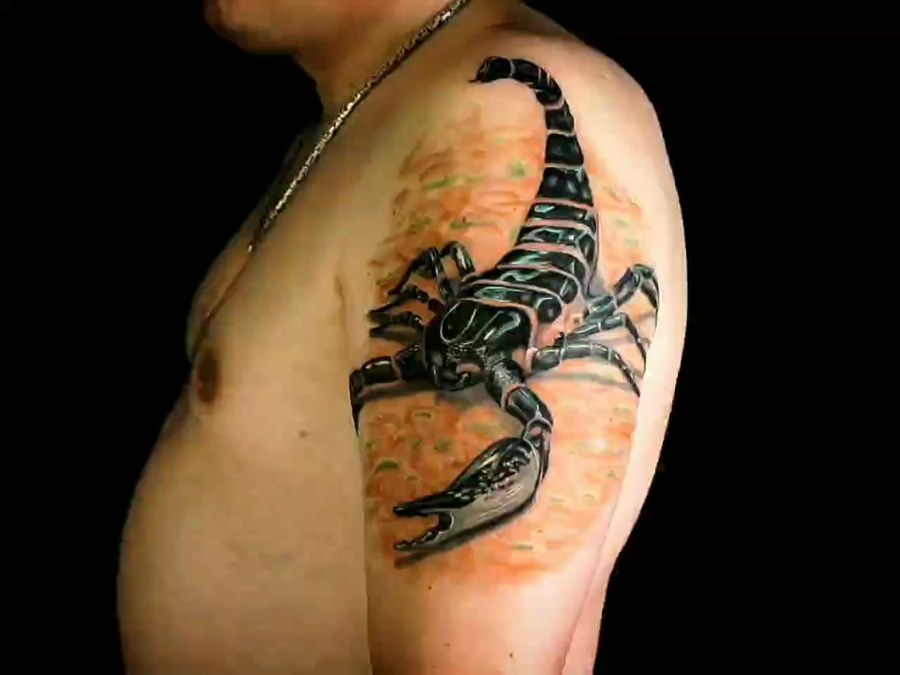 Тату Скорпион в круге