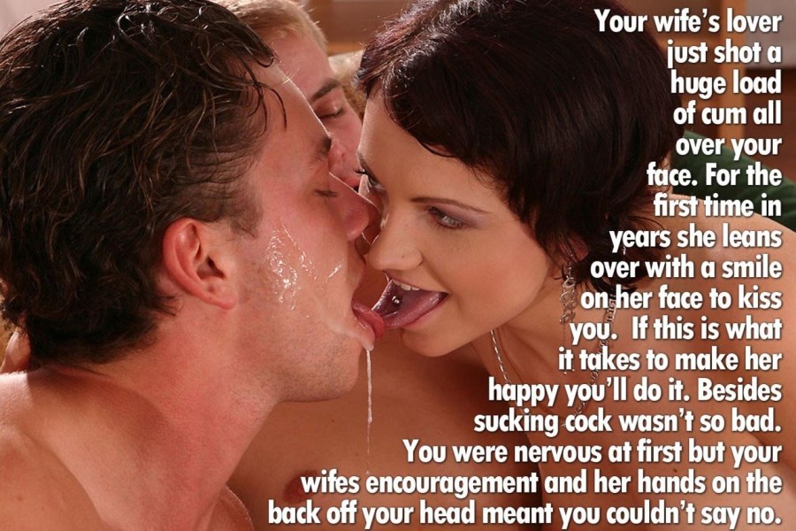 Жена заставила мужа отсосать негру