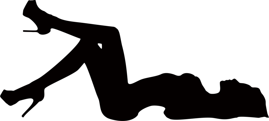 Силуэт бежащей девушки