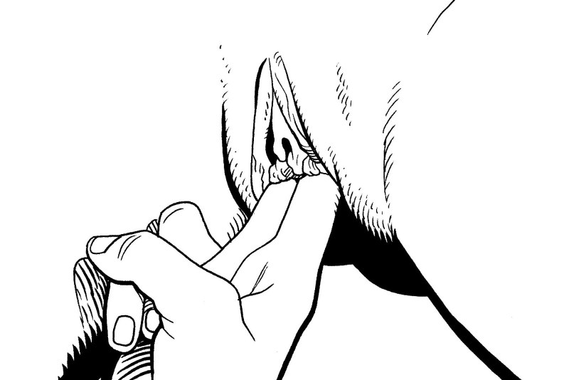 Мастурбация клитора рисунок